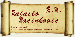 Rafailo Mačinković vizit kartica
